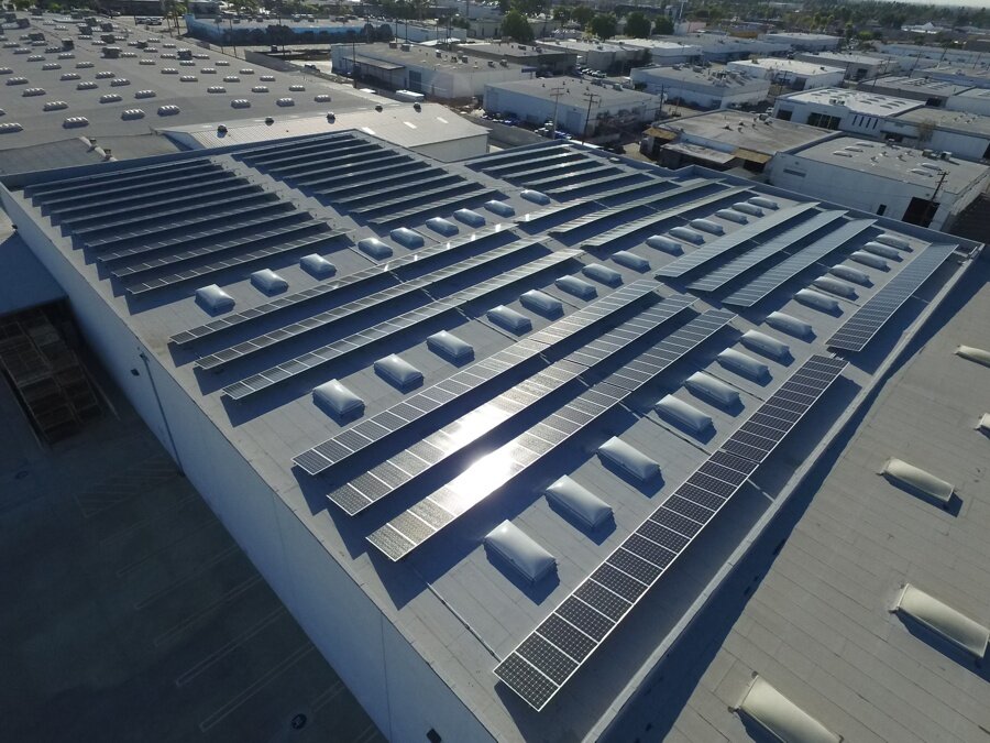 Taking advantage of open roof areas, and Anaheim utility credits, EMPI invested in a PV system to control long term energy costs